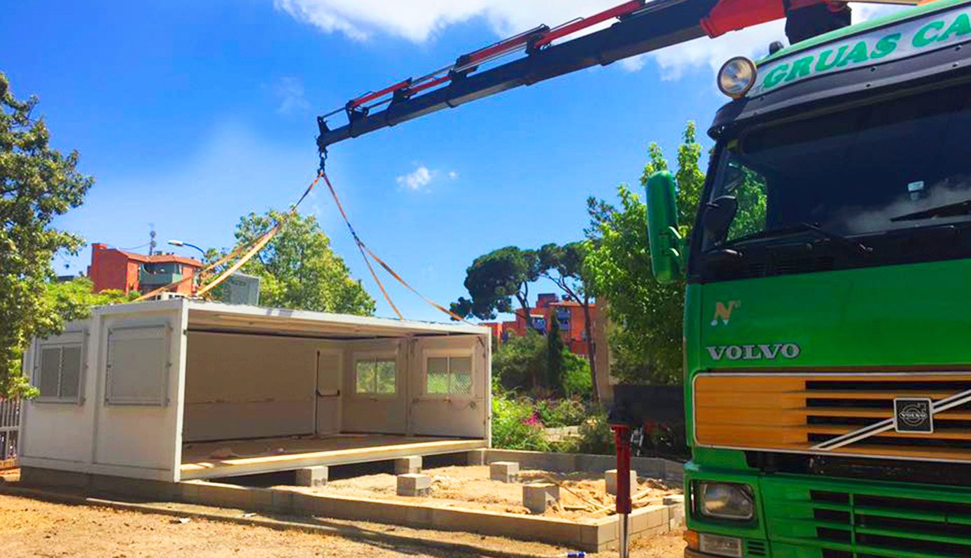 transporte de casas modulares en Tarragona montaje casas modulares grúas cano